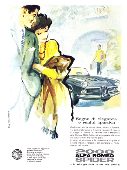 Alfa Romeo 2000 Spider Advertisement (1961)