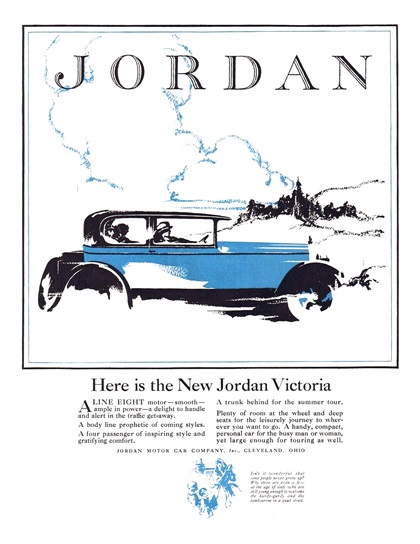 Jordan Line Eight Victoria Ad (1926): Here is the New Jordan Victoria - Illustrated by Fred Cole?