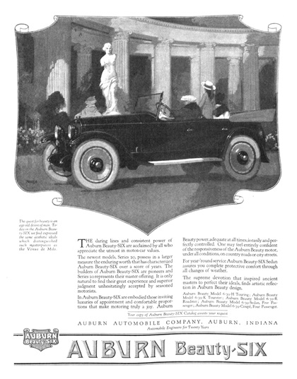 Auburn Advertising Campaign (1920): Beauty Six