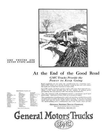 General Motors Trucks Ad (February, 1924): Illustrated by Roy Frederic Heinrich