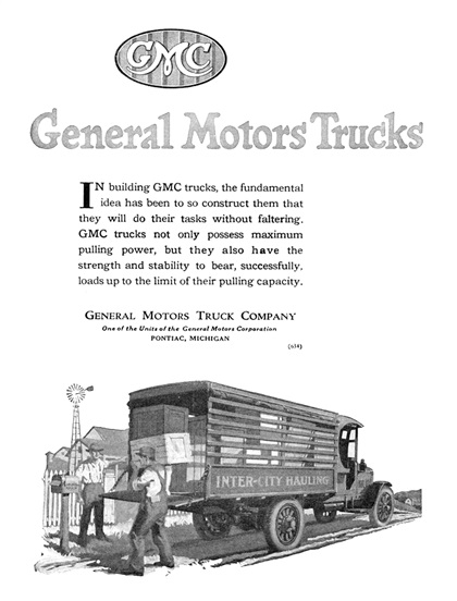 General Motors Trucks Ad (April-May, 1920)