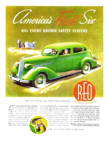 REO Flying Cloud Ad (April, 1936)