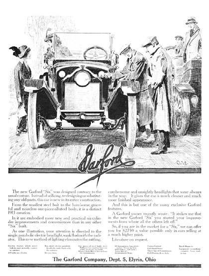 Garford Six Ad (April, 1913): Illustrated by Rudolph Frederick Schabelitz
