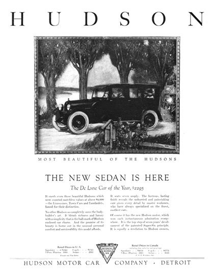 Hudson Advertising Art by Roy Frederic Heinrich (1922–1923)
