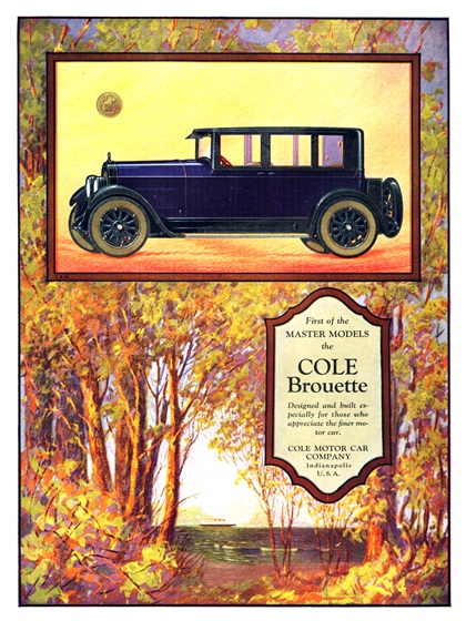 Cole Brouette Ad (September-December, 1923) - First of the Master Models