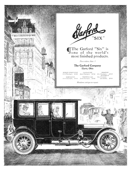 Garford Six Ad (December, 1912): Illustrated by Rudolph Frederick Schabelitz
