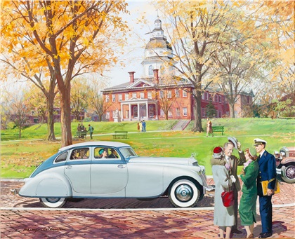 1933 Pierce Silver Arrow: The Maryland State House - Illustrated by Harry Anderson