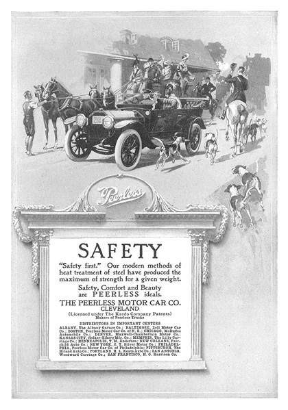 Peerless Touring Car Ad (May, 1914) - Safety