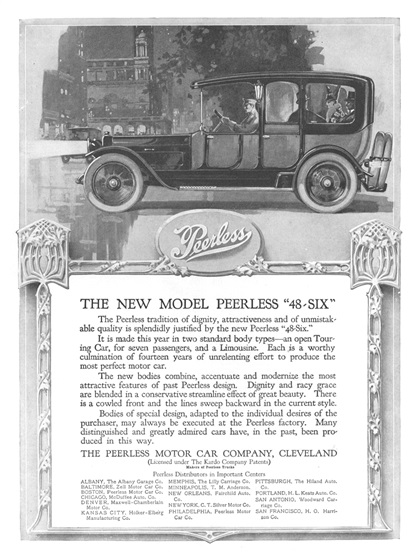 Peerless Model 48-Six Limousine Ad (September–October, 1914) 