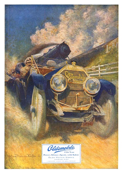 Oldsmobile Advertising Art by William Harnden Foster (1910)