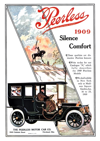 1909 Peerless Ad (December, 1908)