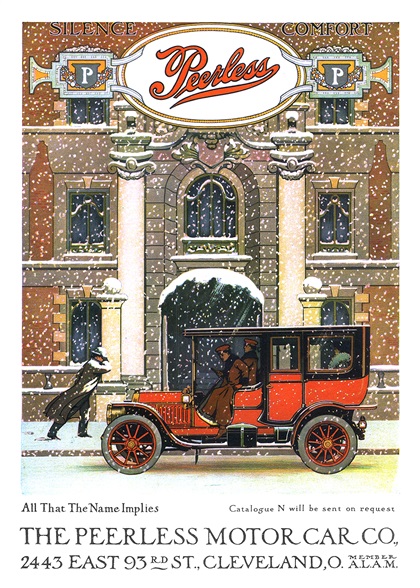 Peerless Ad (December, 1909): Limousine