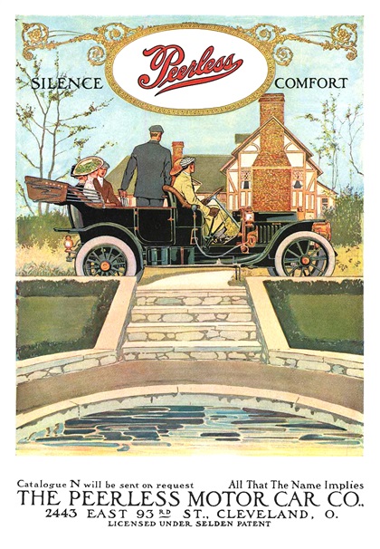 Peerless Ad (1910): Model 27 Seven-Passenger Touring Car