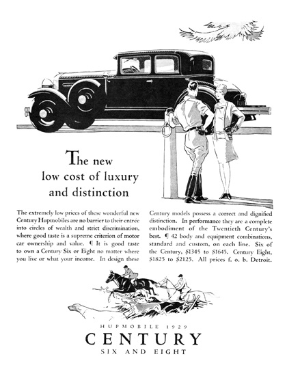 1929 Hupmobile Century Six and Eight Ad (September-October, 1928)