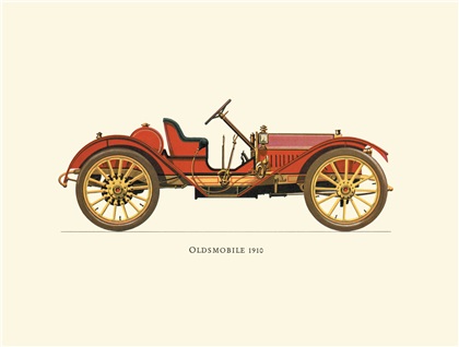 1910 Oldsmobile - Illustrated by Hans A. Muth