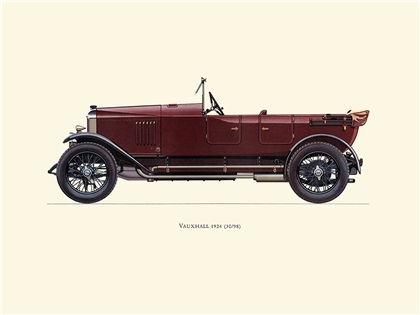 1924 Vauxhall 30/98 - Illustrated by Hans A. Muth