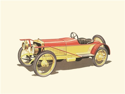 1913 Hispano-Suiza Alfonso - Illustrated by Pierre Dumont