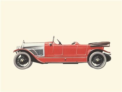 1921 Darracq V-8 - Illustrated by Pierre Dumont