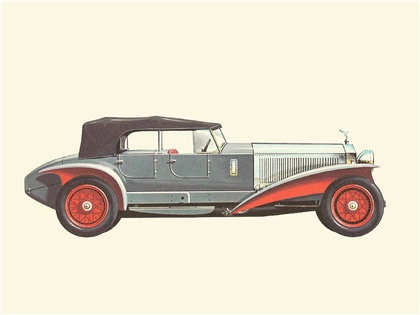 1928 Rolls-Royce Phantom I 40/50 HP Barker Body Touring - Illustrated by Pierre Dumont