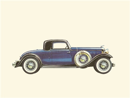 1932 Lincoln KB V-12 Le Baron Coupé - Illustrated by Pierre Dumont