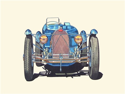 1931 Bugatti Typ 51 - Illustrated by Klaus Bürgle