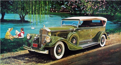 1933 Pierce Arrow Seven Passenger Touring Car: Illustrated by James B. Deneen