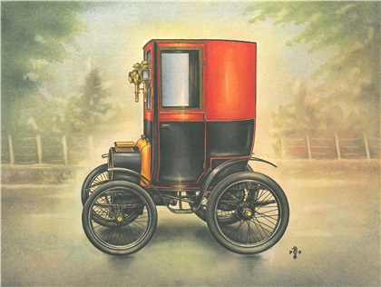 1899 Renault Type B Coupe: Illustrated by Piet Olyslager