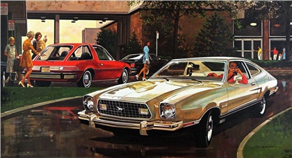 Future Trend — 1976 Ford Mustang II, AMC Pacer, Chevrolet Vega: Illustrated by James B. Deneen