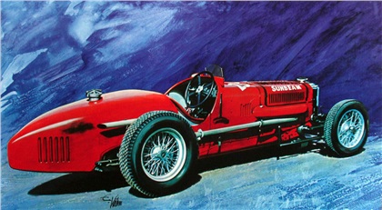 Sunbeam 'Tiger' 4-litre V12 Supercharged (1925): Illustrated by Edouard KÜHN