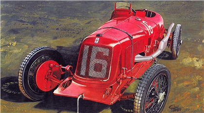 Maserati Tipo 26B/M 8C 2800 Grand Prix (1928): Illustrated by Edouard KÜHN