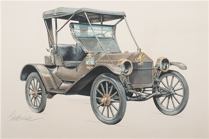 1912 Metz Runabout: Illustrated by Jerome D. Biederman