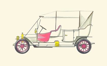 1908 Opel Doppel-Phaeton: Illustrated by Horst Schleef