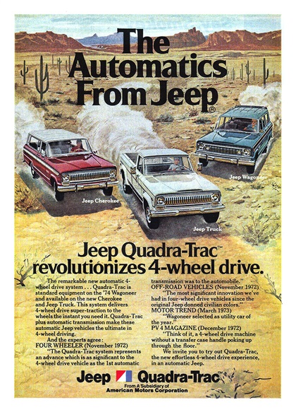 '74 Jeep Quadra-Trac™ Ad – The Automatics From Jeep