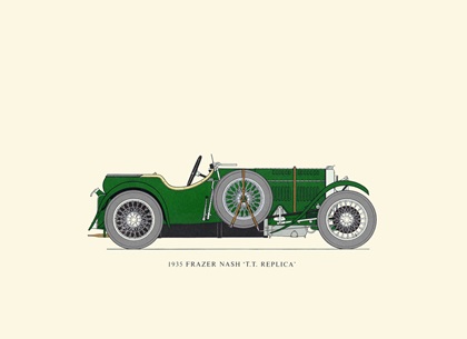 1935 Frazer Nash 'T.T. Replica': Drawn by George A. Oliver