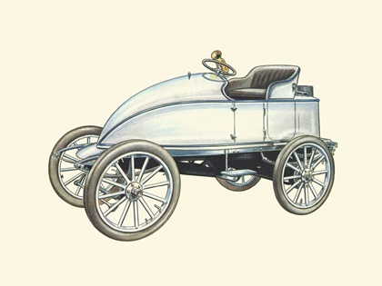 1902 Serpollet (L. Serpollet 75.06 mph): Illustrated by Piet Olyslager