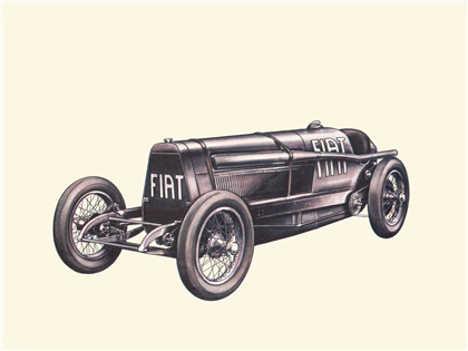 1924 Fiat (E. Eldridge 146.01 mph): Illustrated by Piet Olyslager
