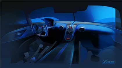 Bugatti Bolide (2020) – Design sketch – Interior
