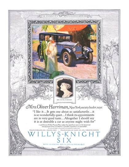 Willys-Knight Six Ad (March, 1926): Illustrated by Karl Godwin