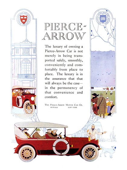 Pierce-Arrow Ad (November, 1914) - Illustrated by Rene Clark