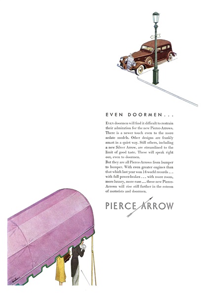 Pierce-Arrow Ad (1934) – Even Doormen