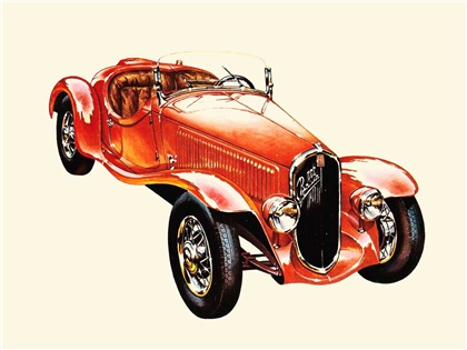 1935 Fiat Balilla – Illustrated by Alfredo De la María