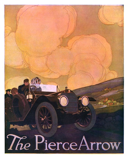 Pierce-Arrow Ad (February–March, 1910) – Illustrated by Walter Dorwin Teague