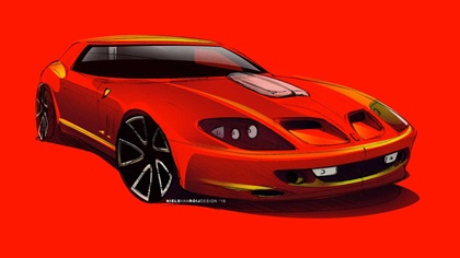 Ferrari Breadvan Homage by Niels van Roij Design – Design Sketch, 2018