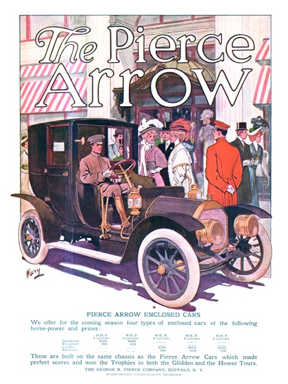 Pierce-Arrow Advertising Art (1908–1909)