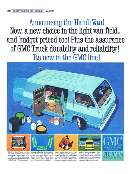 GMC Trucks Ad (February, 1964) – Announcing the Handi-Van!