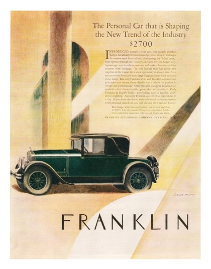 Franklin Ad (April–May, 1926) – Illustrated by Everett Henry