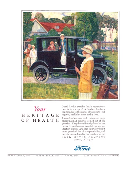 Ford Model T Ad (May, 1925) – Your Heritage of Health