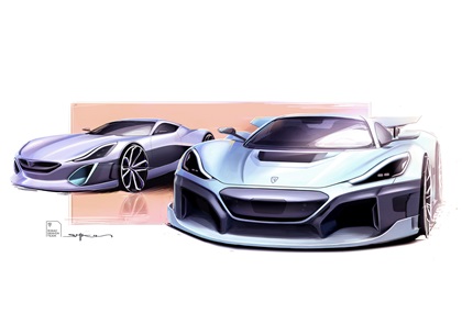 Rimac Nevera (2021) - Design Sketch
