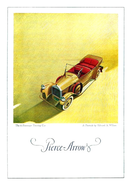 Pierce-Arrow 6 Passenger Touring Car Ad (March, 1921) – Illustrated by Edward A. Wilson
