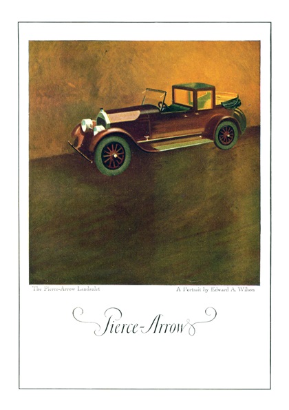 Pierce-Arrow Laudaulet Ad (1921) – Illustrated by Edward A. Wilson